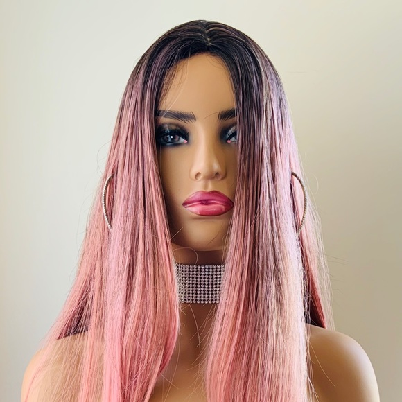 Gorgeous Effortless Style Ombre Pink Wig for Daily Wear - Picture 8 of 16
